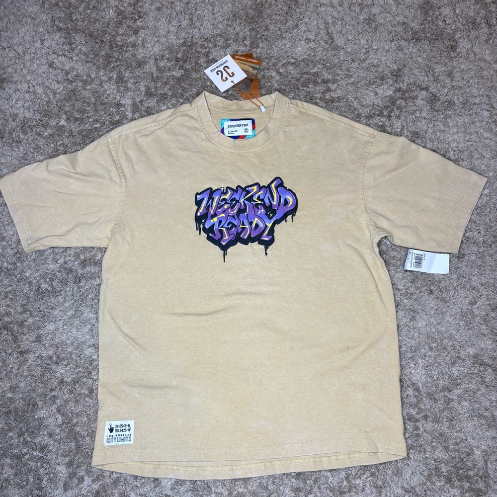 Sovereign Code Tan T-Shirt for boy between 18-20 years old